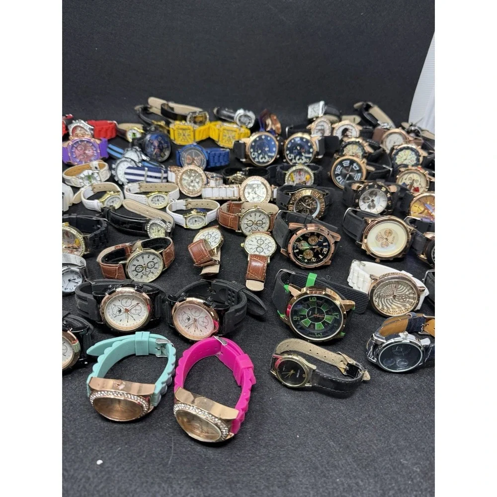 Huge Geneva Donna Vivi Fashion Watch Lot 60+ Men's Women's Wristwatches